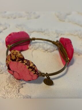Bourbon & Bowties pink wire bangle
